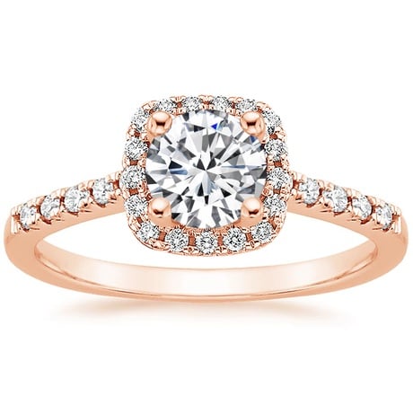 14K Rose Gold Odessa Diamond Ring (1/5 ct. tw.) with Sonora Diamond Ring (1/8 ct. tw.)