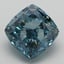 3.95 Ct. Fancy Vivid  Blue Cushion Lab Grown Diamond