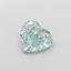 0.72 Ct. Fancy Intense Bluish Green Heart Lab Grown Diamond