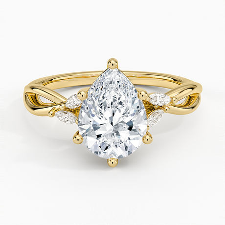 18K Yellow Gold Willow Diamond Ring (1/8 ct. tw.)