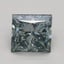 2.00 Ct. Fancy Intense Green Blue Princess Lab Grown Diamond