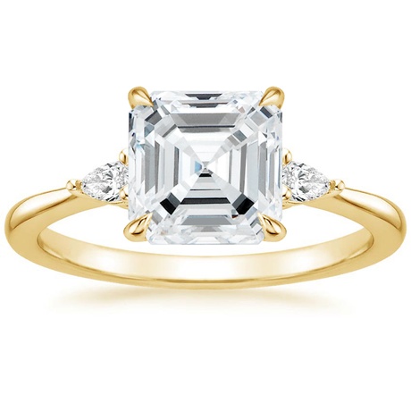 18K Yellow Gold Aria Contoured Diamond Bridal Set