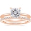 14K Rose Gold Petite Elodie Ring with Luxe Ballad Diamond Ring