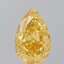 3.24 Ct. Fancy Vivid Yellow Pear Lab Grown Diamond