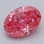 0.92 Ct. Fancy Vivid Pink Oval Lab Grown Diamond