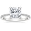 18K White Gold Elena Diamond Ring, smalltop view