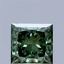 1.05 Ct. Fancy Vivid Green Princess Lab Grown Diamond