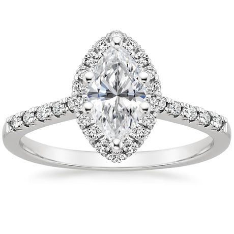 18K White Gold Odessa Diamond Ring (1/5 ct. tw.) with Sonora Diamond Ring (1/8 ct. tw.)
