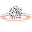 14K Rose Gold Freesia 2mm Solitaire Ring, smalltop view