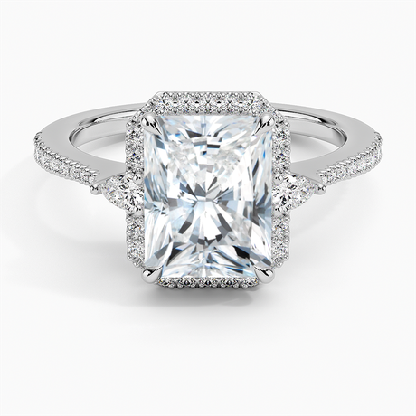 Pear Halo Diamond Ring