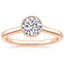 14K Rose Gold Margot Bezel Ring, smalltop view