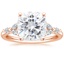 14K Rose Gold Verbena Diamond Ring, smalltop view