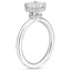 18K White Gold Double Hidden Halo Diamond Ring (1/6 ct. tw.), smallside view