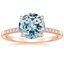 14K Rose Gold Viviana One-Quarter Coverage Diamond Ring, smalltop view
