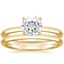 18KY Moissanite Hazel Bridal Set, smalltop view