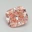 4.01 Ct. Fancy Vivid Pink Cushion Lab Grown Diamond