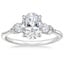 18K White Gold Camellia Three Stone Diamond Ring (1/3 ct. tw.), smalltop view