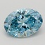 1.09 Ct. Fancy Vivid Blue Oval Lab Grown Diamond