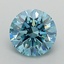 1.21 Ct. Fancy Vivid Blue Round Lab Grown Diamond