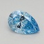 0.52 Ct. Fancy Vivid Blue Pear Lab Grown Diamond