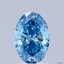 1.08 Ct. Fancy Vivid Blue Oval Lab Grown Diamond