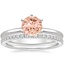 Platinum Six-Prong Petite Comfort Fit Ring with Luxe Ballad Diamond Ring (1/4 ct. tw.)