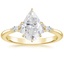 18K Yellow Gold Nadia Diamond Ring, smalltop view