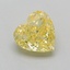 1.06 Ct. Fancy Intense  Yellow Heart Lab Grown Diamond