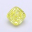 1.37 Ct. Fancy Vivid  Yellow Cushion Lab Grown Diamond
