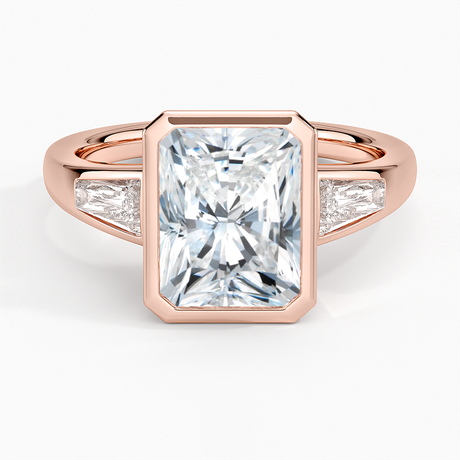 14K Rose Gold Hayes Three Stone Baguette Diamond Ring (1/2 ct. tw.)