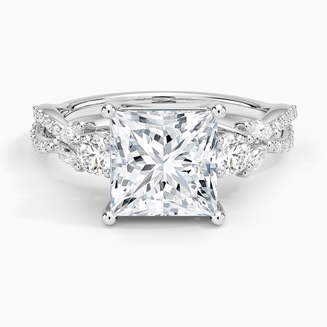Luxe Willow Three Stone Diamond Ring - Brilliant Earth