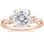 14K Rose Gold Willow Diamond Ring (1/8 ct. tw.), smalltop view