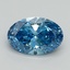 1.51 Ct. Fancy Vivid Blue Oval Lab Grown Diamond