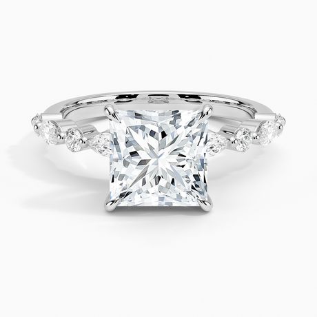 Round and Marquise Engagement Ring