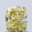 1.07 Ct. Fancy Vivid Yellow Cushion Lab Grown Diamond