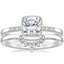 18K White Gold Imogen Diamond Ring with Lunette Diamond Ring