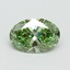 0.53 Ct. Fancy Vivid Green Oval Lab Grown Diamond