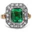 Art Deco Emerald Vintage Ring