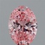 1.03 Ct. Fancy Vivid Pink Oval Lab Grown Diamond