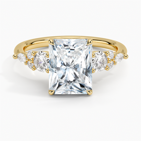 18K Yellow Gold Nadia Three Stone Diamond Ring