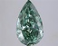 4.01 Ct. Fancy Vivid Green Green Pear Lab Grown Diamond