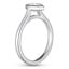 Platinum Luna 2mm Bezel Ring, smallside view