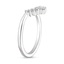 18K White Gold Elongated Lunette Diamond Ring (1/8 ct. tw.), smallside view