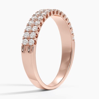 Precision-Set Double Row Diamond Ring