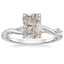 18K White Gold Winding Willow Diamond Ring, smalltop view