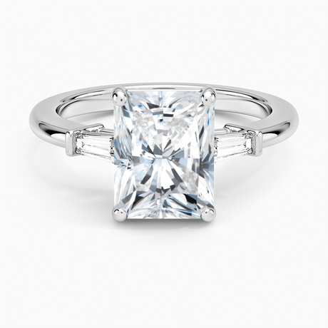 Platinum Symphony Tapered Baguette Three Stone Diamond Ring (1/5 ct. tw.)