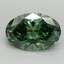 2.16 Ct. Fancy Vivid Pacific Green Oval Lab Grown Diamond