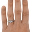 The Meda Ring, smallzoomed in top view on a hand