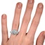 The Aadila Ring, smallzoomed in top view on a hand