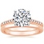 14K Rose Gold Sonora Diamond Ring with 2mm Comfort Fit Wedding Ring